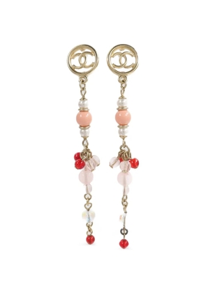 CHANEL Pre-Owned CC-logo drop earrings - Gold