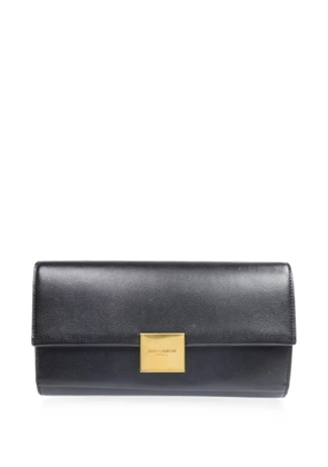 Saint Laurent Pre-Owned logo-engraved wallet - Black