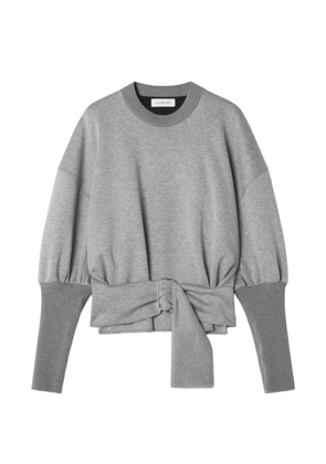 Lanvin belted sweatshirt in double-faced jersey - Grey