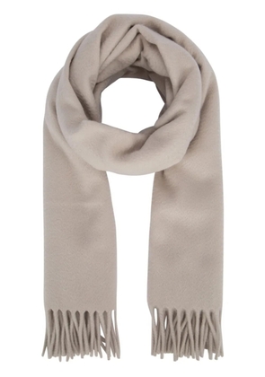 Loro Piana logo-embroidered cashmere scarf - Neutrals