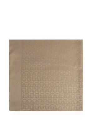 Ferragamo Gancini-monogram scarf - Neutrals