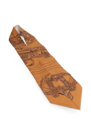 Hermès Pre-Owned Brides de Gala en Fleurs Twilly scarf - Brown