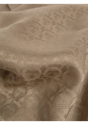 Ferragamo Gancini-monogram scarf - Neutrals