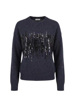 Peserico sequin-embellished sweater - Blue