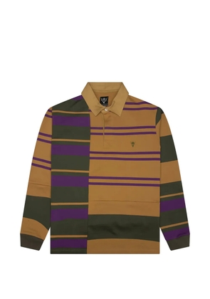 SOUTH2 WEST8 Rugger patterned long-sleeve polo shirt - Yellow