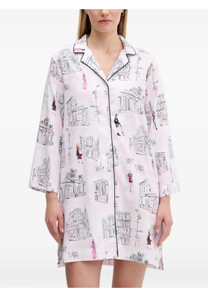 DKNY illustration-print nightshirt - White