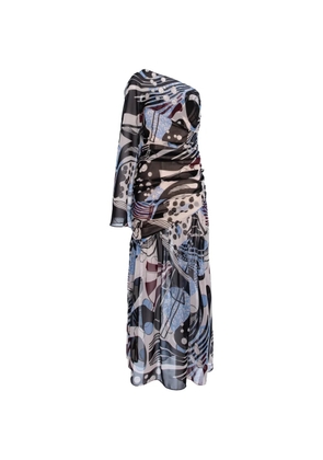 CuAnna one-shoulder ruched dress - Neutrals