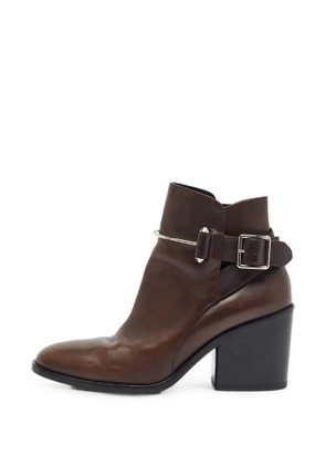 Balenciaga Pre-Owned buckle anklet-detail ankle boots - Brown