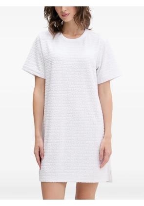 DKNY logo-embossed short-sleeve nightdress - White