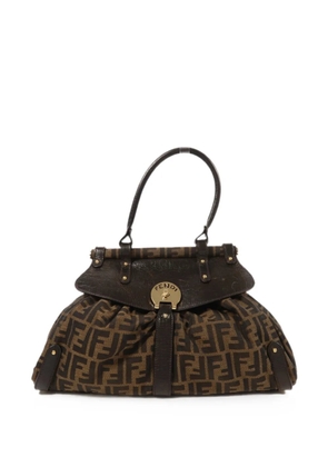 Fendi Pre-Owned Zucca print leather handbag - Brown