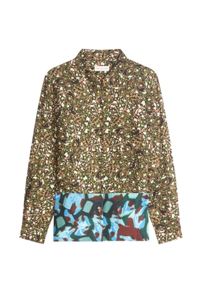 DRIES VAN NOTEN loose viscose shirt - Green