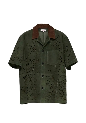 MASU cut-out suede shirt - Green