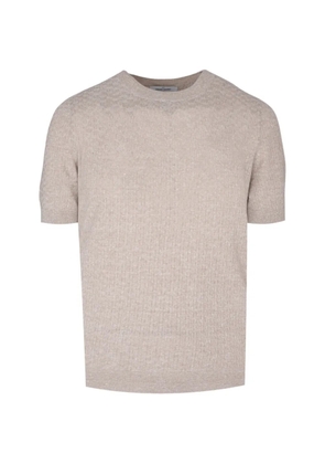 Gran Sasso basket-weave T-shirt - Neutrals
