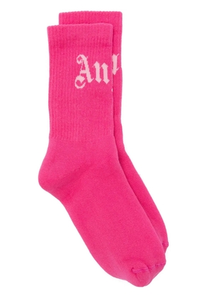 Palm Angels Curved Logo socks - Pink