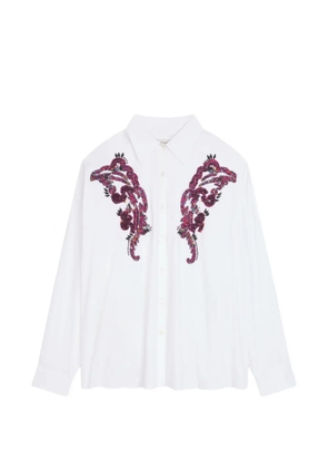 DRIES VAN NOTEN embroidered cocoon shirt - White