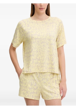DKNY logo-print pajamas - Neutrals