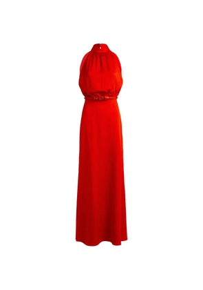 Silvia Tcherassi Damara belted halterneck maxi dress - Orange