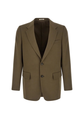 Auralee gabardine single-breasted blazer - Green