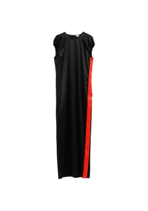 LOEWE contrast-stripe cap-sleeve maxi dress - Black