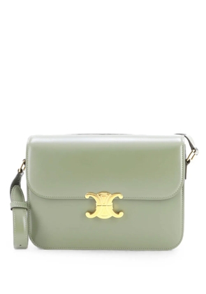 Celine Pre-Owned Triomphe Shoulder Bag Smooth Calfskin Large crossbody bag - Green