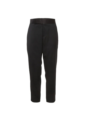 Prada Pre-Owned satin-waistband gabardine trousers - Black