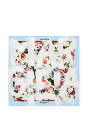 Maison Margiela floral-print silk pocket square - White
