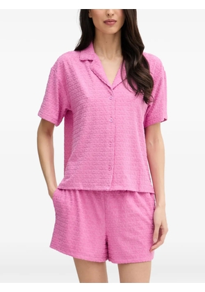 DKNY logo-jacquard two-piece pajamas - Pink