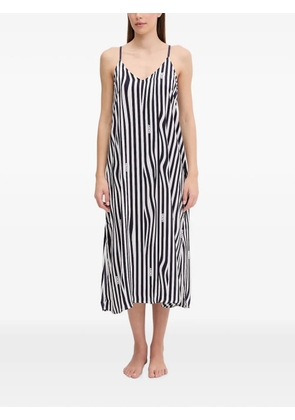 DKNY striped logo-print nightdress - Blue