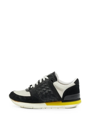 Bottega Veneta Pre-Owned Intrecciato suede sneakers - Black