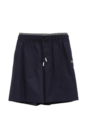 LOEWE drawstring-waist logo-embroidered shorts - Blue