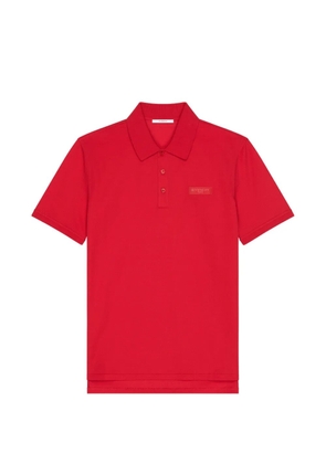 Givenchy logo-patch polo shirt - Red