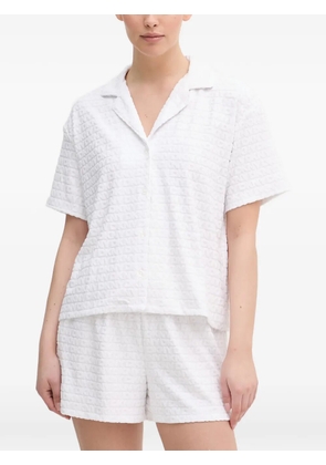 DKNY logo-embossed pajama set - White