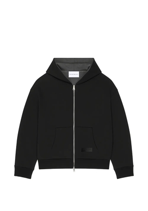 Givenchy zip-up logo-patch hoodie - Black