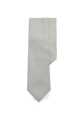 Ralph Lauren Purple Label diamond-patterned silk tie - Grey