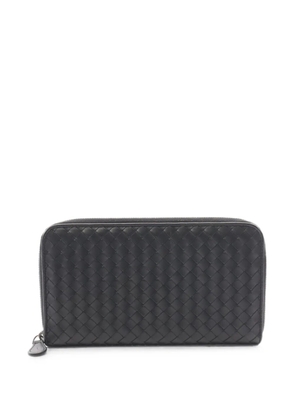 Bottega Veneta Pre-Owned Intrecciato zip-around wallet - Black
