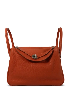 Hermès Pre-Owned 30 Lindy two-way calfskin tote bag - Orange
