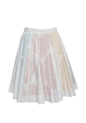 Alaïa Pre-Owned pleated mini skirt - White