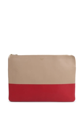 Celine Pre-Owned two-tone leather clutch bag - Neutrals