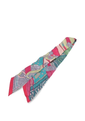 Hermès Pre-Owned Twilly graphic-print scarf - Blue