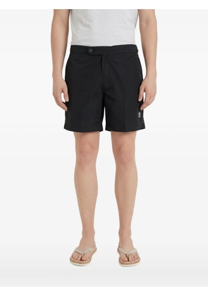 Brunello Cucinelli logo-detail buckle-details swim shorts - Black