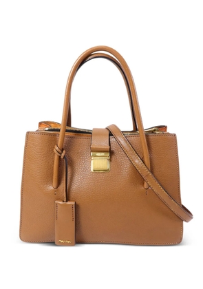 Miu Miu Pre-Owned leather shoulder bag - Neutrals