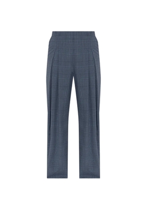 IRO check-pattern pleated trousers - Blue