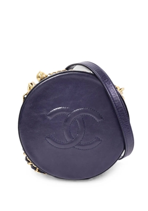 CHANEL Pre-Owned CC round leather crossbody bag - Blue