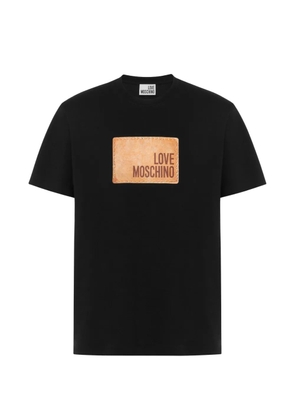 Love Moschino printed cotton jersey T-shirt - Black