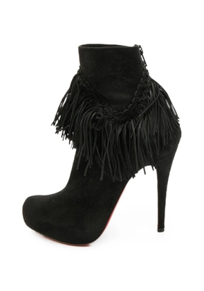 Christian Louboutin Pre-Owned Rom fringe ankle boots - Black