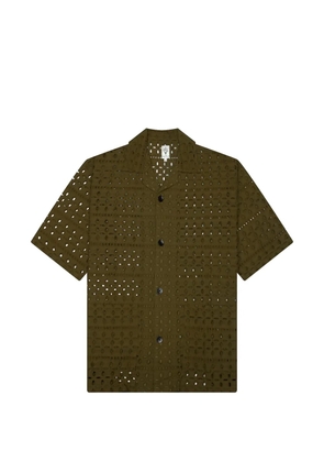 SOUTH2 WEST8 Cabana eyelet-embroidered shirt - Green