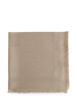 Ferragamo Gancini jacquard-logo scarf - Neutrals