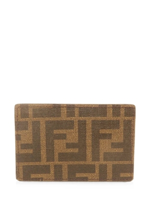 Fendi Pre-Owned FF logo card case - Brown