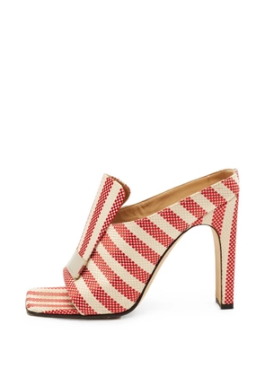 Sergio Rossi Portofino striped sandals - Red