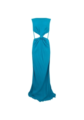Alberta Ferretti twist-detail cut-out maxi dress - Blue